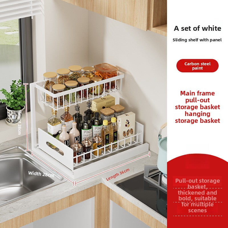 2-Tier Under-Sink Organizer for Small Kitchens