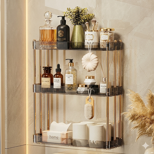 Bathroom Toilet Storage Rack Multi-Tier Wall-Mounted Organizer