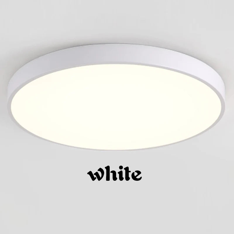 Lumi Slim Macaron LED Ceiling Light – Minimalist Round Pastel Surface Mount Lamp