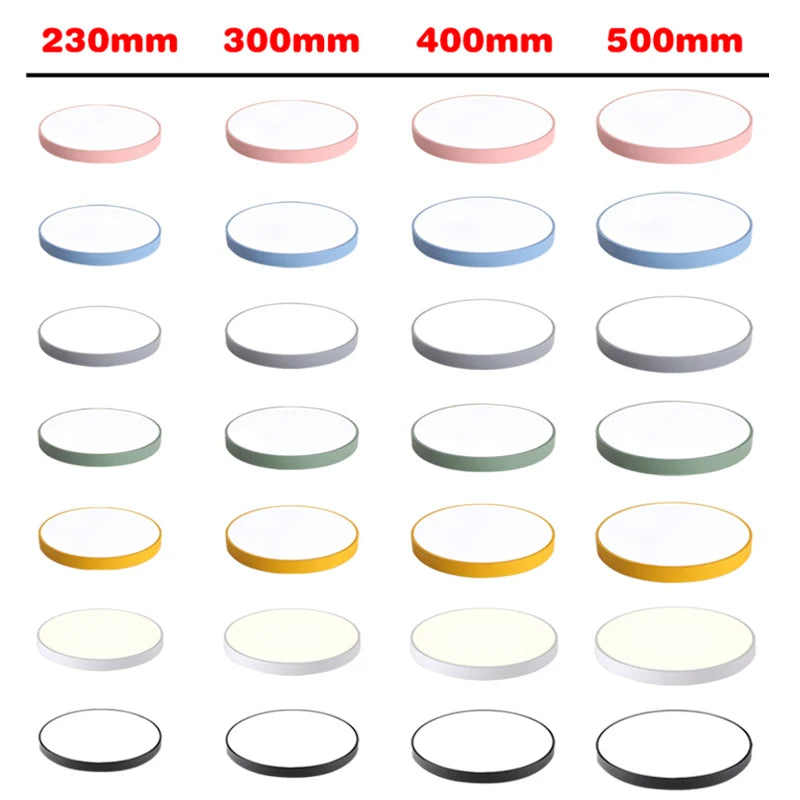 Lumi Slim Macaron LED Ceiling Light – Minimalist Round Pastel Surface Mount Lamp