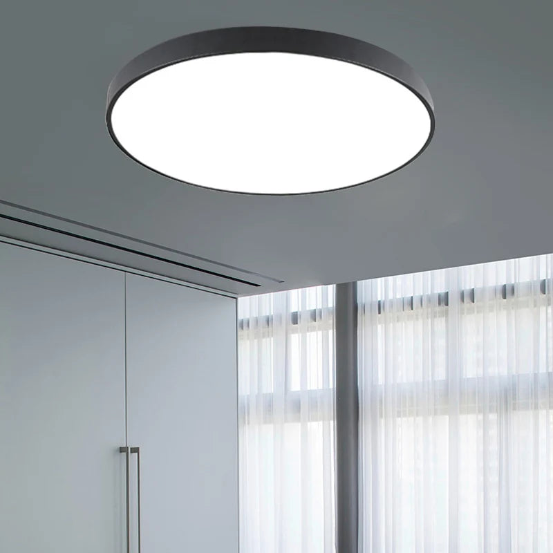 Lumi Slim Macaron LED Ceiling Light – Minimalist Round Pastel Surface Mount Lamp
