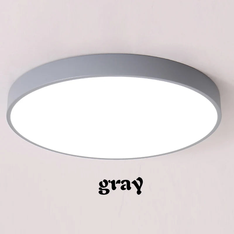 Lumi Slim Macaron LED Ceiling Light – Minimalist Round Pastel Surface Mount Lamp