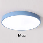 Lumi Slim Macaron LED Ceiling Light – Minimalist Round Pastel Surface Mount Lamp