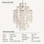 Coquillage Seashell Shell pendant light Danish Vintage Mid-Century CHANDELIER Retro Scandinavian Design Ceiling Lamp fun light