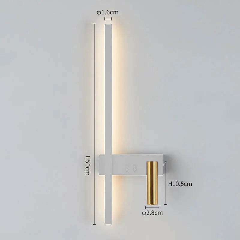 Wall lamp Nordic modern black and white minimalist living room sofa background wall decorative lamp light luxury bedroom bedside