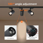 Kuro Modern Architectural Track Lighting – High-Output Aluminum LED Studio Spotlight