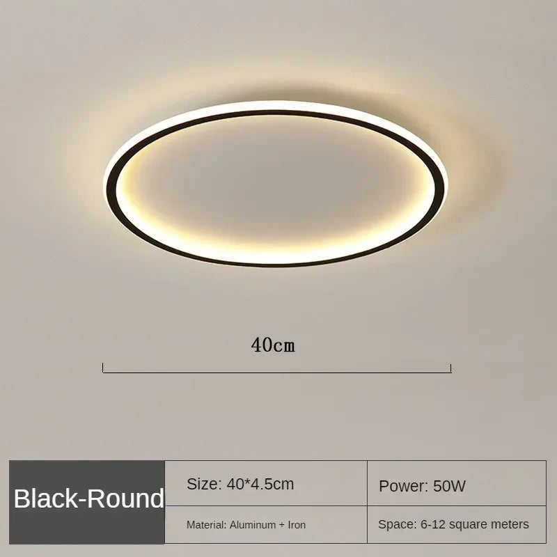 Freja Nordic Geometric Ceiling Light – Ultra-Slim Minimalist LED Flush Mount for Bedrooms & Living Spaces