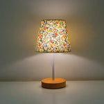 Solid Wood Fabric Usb Small Desk Lamp Bedroom Bedside Lamp Study Dormitory Led Night Light Creative Atmosphere Light Decoration