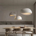 Kira Organic Wabi-Sabi Pendant – Minimalist Textured Travertine-Effect LED Hanging Light