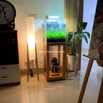 Japanese Wabi Sabi Style Zen Atmosphere Retro New Chinese Style Black Walnut Living Room Bedroom Designer Sofa Floor Lamp