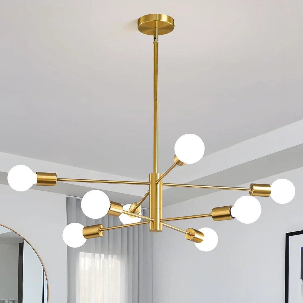 Helios Branching Sputnik Chandelier – Modern Mid-Century Multi-Arm E27 Ceiling Light