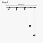 Sora Minimalist Linear Magnetic Pendant – Modular 90-260V Architectural Track Light for Dining & Kitchen Islands
