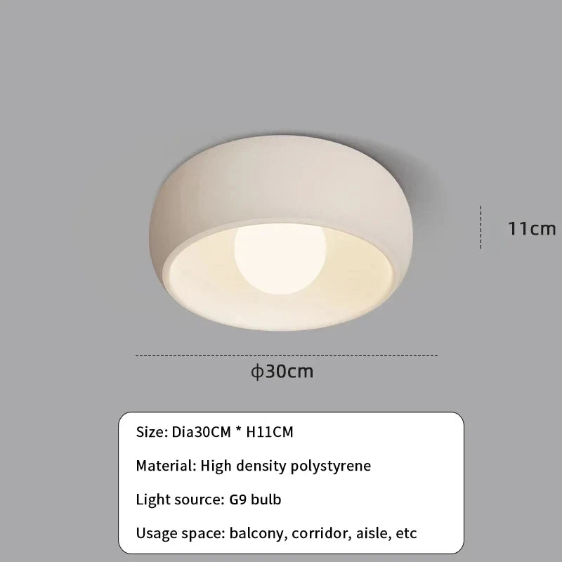 Entrance LED Ceiling Light Wabi Sabi Balcony Hallway Light Laundry Room Corridor Fixture Wardrobe Creative Home Decor Lighting