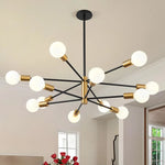 Helios Branching Sputnik Chandelier – Modern Mid-Century Multi-Arm E27 Ceiling Light