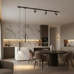 Sora Minimalist Linear Magnetic Pendant – Modular 90-260V Architectural Track Light for Dining & Kitchen Islands