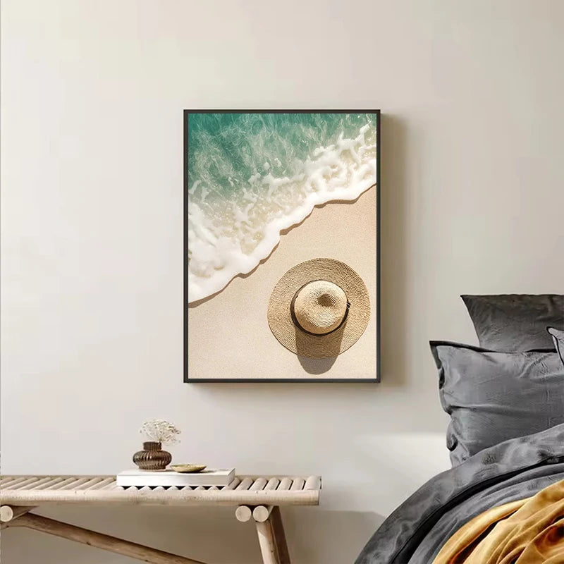 Italian Lemon Orange Seaside Beach Waves Scenery Swimming Pool Landscape Poster Canvas Painting Wall Art Pictures Home Decor