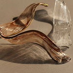 Kaiya Fluid Glass Wave Chandelier – Luxury Hand-Formed Sculptural Pendant Light for Dining & Kitchen Islands