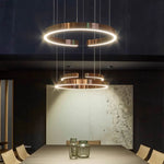 Crescenta Split-Halo Chandelier – Nordic Luxury Open Ring LED Pendant Lamp