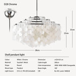 Coquillage Seashell Shell pendant light Danish Vintage Mid-Century CHANDELIER Retro Scandinavian Design Ceiling Lamp fun light