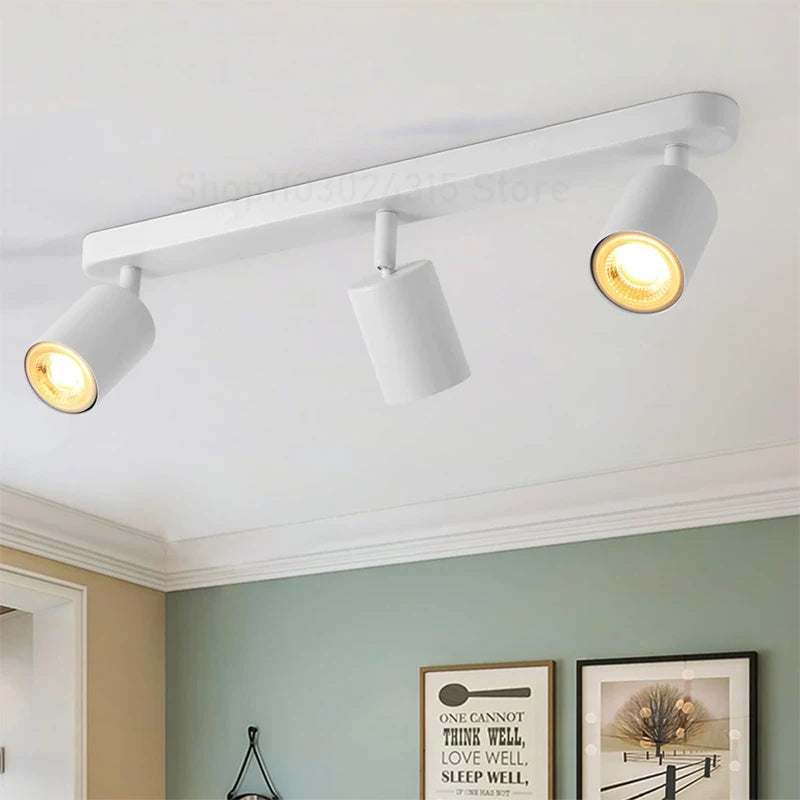 Apex Directional Spotlight – Industrial Matte Black Multi-Head GU10 Ceiling Track Light