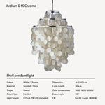 Coquillage Seashell Shell pendant light Danish Vintage Mid-Century CHANDELIER Retro Scandinavian Design Ceiling Lamp fun light