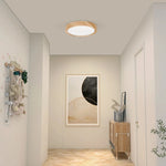 LVL LED Ceiling Light Wood Grain & White 3 in 1 Lighting Colors Home Lighting Kitchen Bedroom Bathroom Round Flush Ceiling Lamp