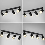 Apex Directional Spotlight – Industrial Matte Black Multi-Head GU10 Ceiling Track Light