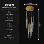Modern Ceiling Chandeliers Kitchen Island Acrylic Pendant Light Chandelier Over the Dining Table Lighting Luxury Hanging Lamp