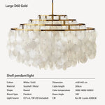 Coquillage Seashell Shell pendant light Danish Vintage Mid-Century CHANDELIER Retro Scandinavian Design Ceiling Lamp fun light