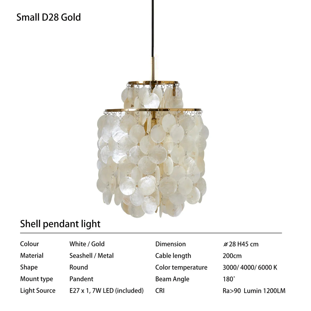 Coquillage Seashell Shell pendant light Danish Vintage Mid-Century CHANDELIER Retro Scandinavian Design Ceiling Lamp fun light