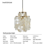 Coquillage Seashell Shell pendant light Danish Vintage Mid-Century CHANDELIER Retro Scandinavian Design Ceiling Lamp fun light
