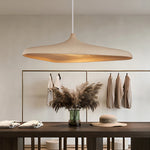 Kaya Fluid Sandstone Pendant – Modern Organic Wabi-Sabi Wide-Brim LED Hanging Light
