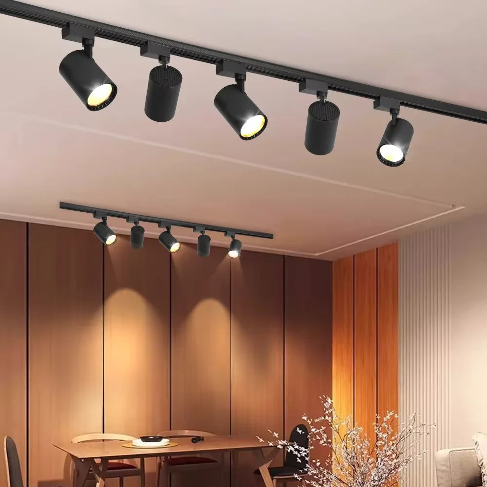 Kuro Modern Architectural Track Lighting – High-Output Aluminum LED Studio Spotlight