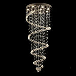 Elysian Cascading Crystal Helix Chandelier – Modern Luxury LED Spiral Pendant for Staircases & Grand Foyers