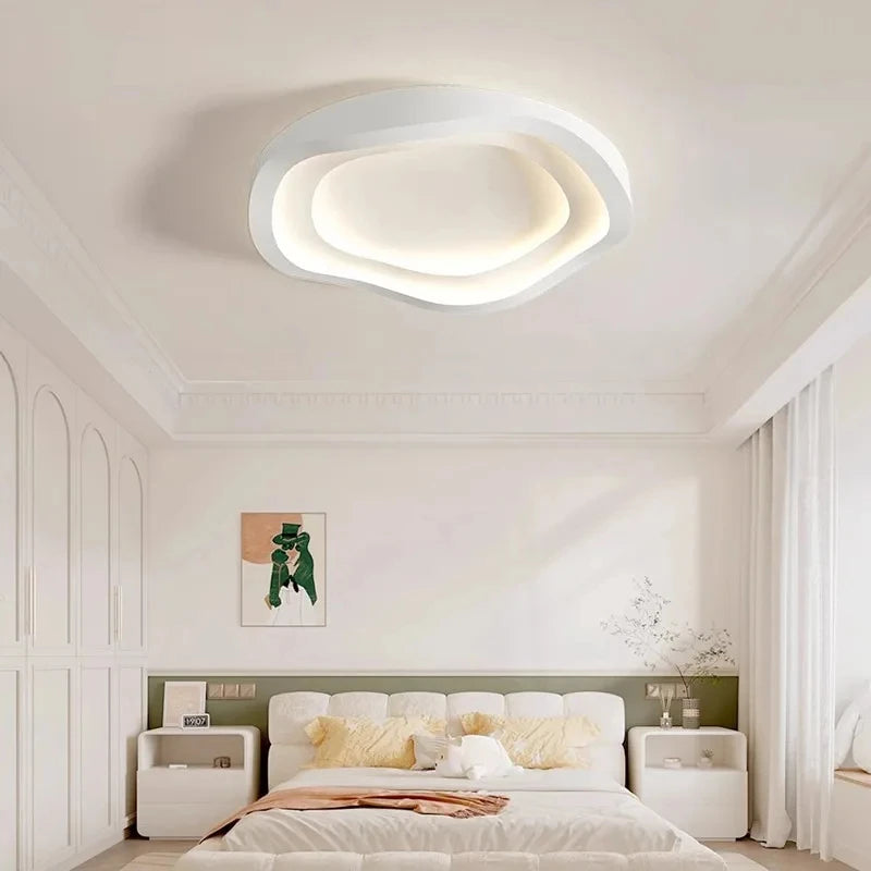 Lyra Sculptural Wave Ceiling Light – Modern Minimalist LED Flush Mount for Bedrooms & Studies