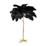Nordic Ostrich Feather Floor Lamp Living Live Room Atmosphere Home Decor Sofa Corner Standing Lamp Bedroom Bedside Table Light