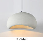 Kira Organic Wabi-Sabi Pendant – Minimalist Textured Travertine-Effect LED Hanging Light