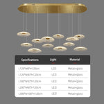 Dining room pendant light Modern villa dining room Kitchen pendant light designer glass Multi-head Hanging Lamp pendant light