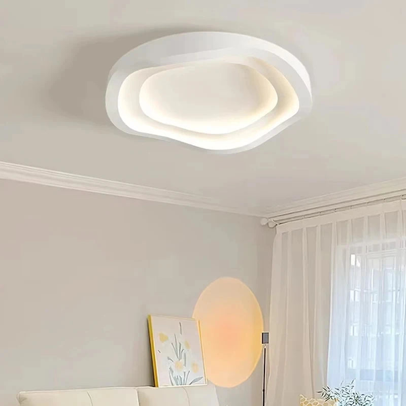 Lyra Sculptural Wave Ceiling Light – Modern Minimalist LED Flush Mount for Bedrooms & Studies