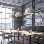 Kira Organic Wabi-Sabi Pendant – Minimalist Textured Travertine-Effect LED Hanging Light