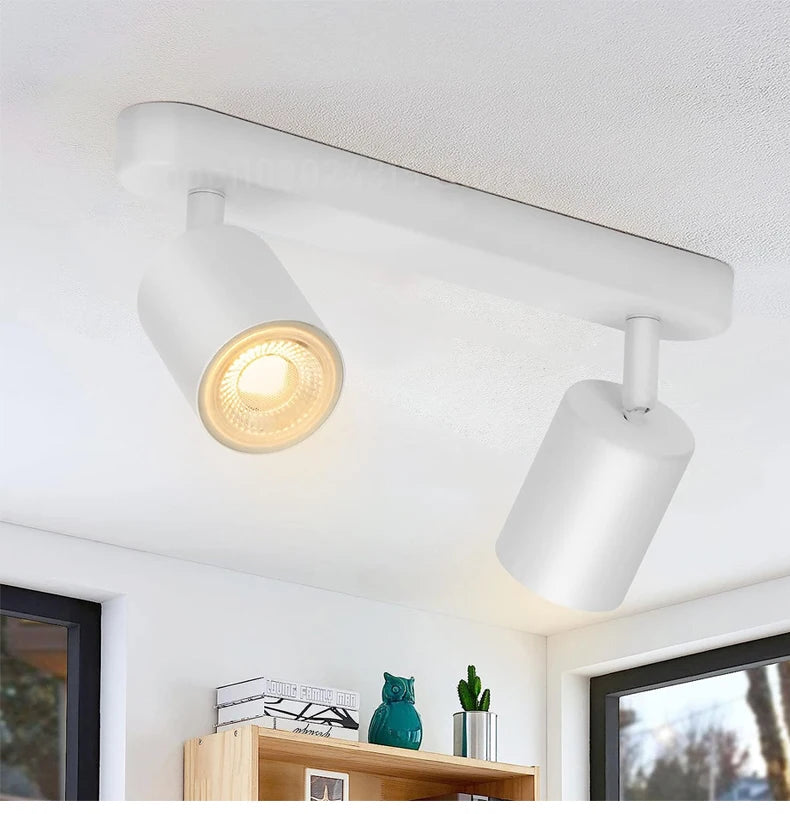 Apex Directional Spotlight – Industrial Matte Black Multi-Head GU10 Ceiling Track Light