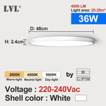 LVL LED Ceiling Light Wood Grain & White 3 in 1 Lighting Colors Home Lighting Kitchen Bedroom Bathroom Round Flush Ceiling Lamp