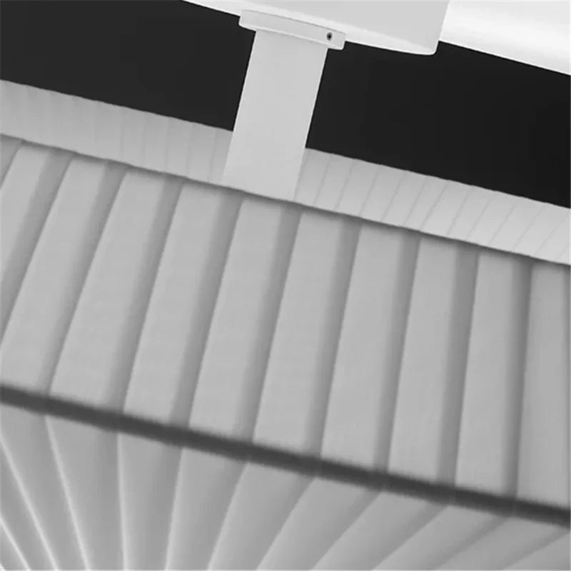Kumo Pleated Parasol Ceiling Light – Japandi Minimalist Fabric Saucer Semi-Flush Mount