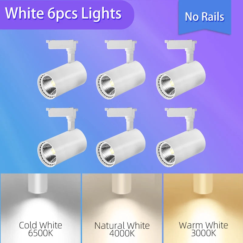 Kuro Modern Architectural Track Lighting – High-Output Aluminum LED Studio Spotlight