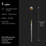 Modern Ceiling Chandeliers Kitchen Island Acrylic Pendant Light Chandelier Over the Dining Table Lighting Luxury Hanging Lamp