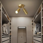 Postmodern Style Ceiling Lamp Spotlight Down Light Iron Gold 2/3/4Heads Aisle Corridor Store Lighting Adjustable Direction