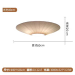 Kumo Pleated Parasol Ceiling Light – Japandi Minimalist Fabric Saucer Semi-Flush Mount