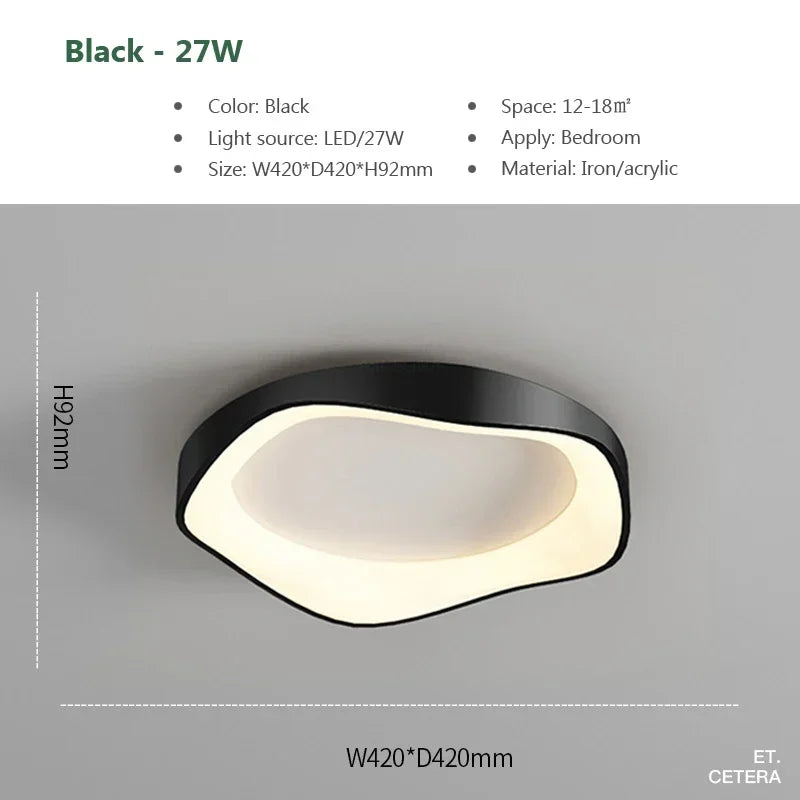 Nova Geometric Overlapping Ceiling Light – Modern Minimalist Acrylic LED Flush Mount