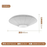 Kumo Pleated Parasol Ceiling Light – Japandi Minimalist Fabric Saucer Semi-Flush Mount