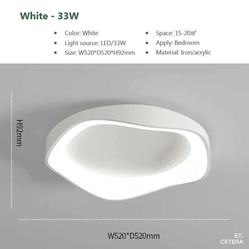 Nova Geometric Overlapping Ceiling Light – Modern Minimalist Acrylic LED Flush Mount